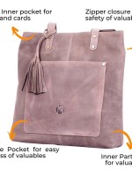 JHOLA01 - Conservative Grey, Tote Bag, Practical, Versatile, Convenient Pockets, Comfortable Handles, Simple Design