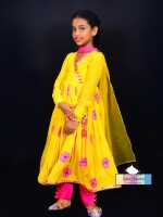 Sunshine (Anarkali) YELLOW BEAUTIFUL ANARKALI FOR KIDS , KIDS ETHENIC WEAR