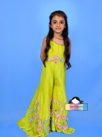 Floret (Jumpsuit) LIME GREEN BEAUTIFUL JUMPSUIT FOR KIDS , KIDS ETHENIC WITH COMFORT