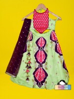 Dilruba (Lehenga) green colour elegant , ethenic or party wear lehenga for kids