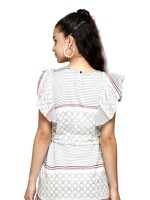 White Line Straight Dress Elegant, Sophisticated, Versatile Wear, Comfortable Fabric Women's Clothing, Minimalism
