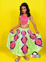 Dilruba (Lehenga) green colour elegant , ethenic or party wear lehenga for kids