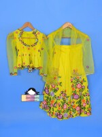 Bumblebee (Lehenga) LEMON YELLOW LEHENGA FOR KIDS , ETHNIC WEAR FOR KIDS