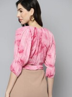 Pink tie & dye Crop Top Women's fashion, Trendy, Vibrant, Clothing , Casual wear, Festival fashion