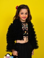 Nightingle (Lehenga) black colour elegant ethenic & party wear lehenga for kids