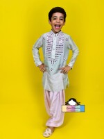 Pistachio Scoop (Kurta Set) KURTA WITH MIRROR WORK OR ETHENIC PANT FOR KIDS