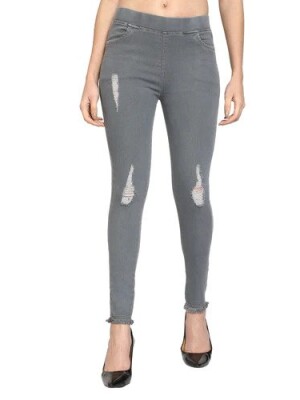 Women Demage Grey 4way lycra jegging, Jegging, Pants, Fashion, Style, Clothing, Distressed Look, Stretchy Fabric, Skinny Fit