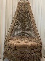 Macrame Swing Hammock Chair for Adults & Kids Large with 3 Pillow and Mattress