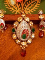 Beautiful red n green desire jewelry set