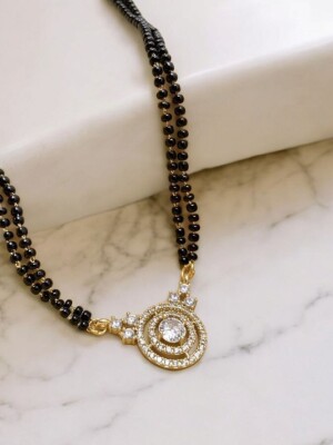 Beautiful design AD stone black beads mangalsutra