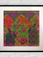 Multicolor Set of 3 Wall Art with Frame