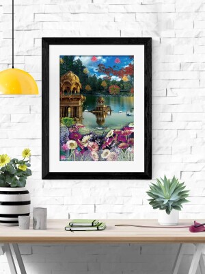 Gadisar Lake Wall Art For Drawing Room