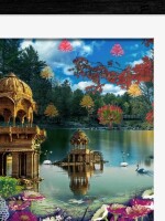 Gadisar Lake Wall Art For Drawing Room