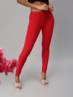 Red soft cotton churidar full length legging