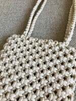 Stylish Handmade Macrame Sling Bags For Women’s macrame hand bag full size off white( bag021)