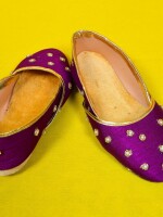 Regal Plum , stylish , traditional and unique plum colour footwear for kids