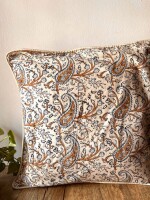 Paisely Cotton Cushion Cover - 16 x 16 inches