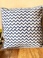 Cheveron Pattern Cotton Cushion Cover - 16 x 16 inches