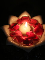 7 inch White Marble Flower Shape Bowl for Home Office or Hotel Decoration with Flowers Floating Candle or Fruits