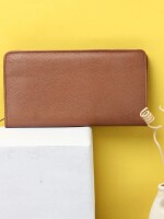 Nesh | hazelnut pochette | brown leather zipper wallet nesh