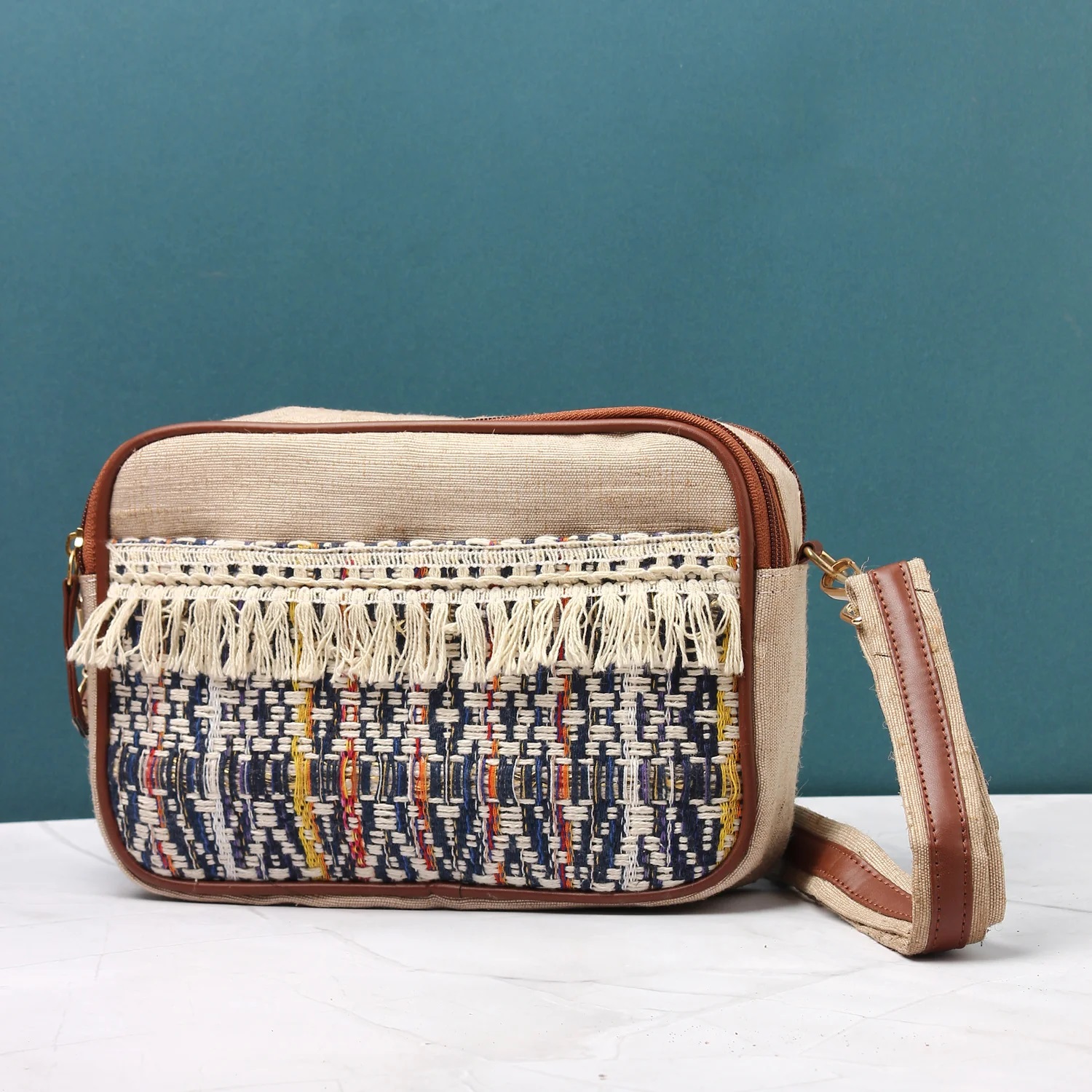 NESH | GRITTY LADY | JUTE COTTON SLING BAG, Latest Collection of Sling Bags