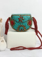 AQUAMARINE | NESH | METAL MOSAIC SLING BAG