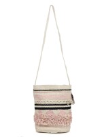 FLAMINGO BALLET | NESH | PINK COTTON JHOLA CROSSBODY SLING BAG