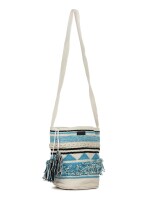 Ocean teal, nesh, cotton jhola crossbody sling bag:  A Fusion of Style and Utility!