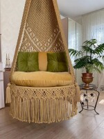 Macrame Singal Diamond Swing Chair for Adults & Kids TOPW13