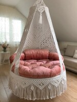 Macrame Boho Dimond Bich Swing Hammock Chair for Adults & Kids TOPW13