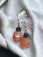 Latest Orange Carnalian Statement Earrings