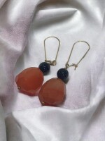 Latest Orange Carnalian Statement Earrings