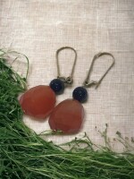 Latest Orange Carnalian Statement Earrings