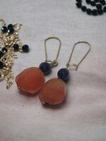 Latest Orange Carnalian Statement Earrings