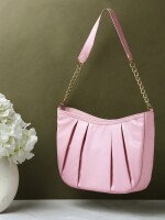 THINK PINK | PLEATED VEGAN HANDBAG, A stunning fusion of style, sustainability, and functionality.