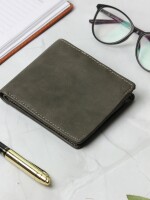 NESH SPRUCE GREY | VEGAN LEATHER MEN'S BIFOLD WALLET