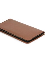 Nesh | hazelnut pochette | brown leather zipper wallet nesh