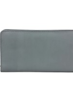 NESH | FOSSIL POCHETTE | GREY LEATHER ZIPPER WALLET