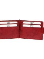 Fire brick red | nesh | genuine leather money clipper wallet