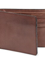 Pecan brown | nesh | genuine leather men's bifold wallet