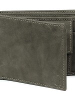 NESH SAGE | GRAY VEGAN LEATHER MEN'S BIFOLD WALLET