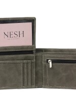 NESH SPRUCE GREY | VEGAN LEATHER MEN'S BIFOLD WALLET