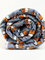 Cute Auto Orange Kids Quilt Single Quilt 40x60 Inches