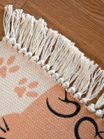 Beautiful cat print pure cotton 100% recycled doormats for different areas of home