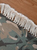 Leaf pattern 100% pure cotton recycled pet doormats for different areas of room