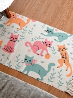 Perfect decorative 100% Pure Cotton Recyled pet doormats for different areas of room