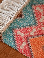 Multicolor 100% recycle pure cotton doormats for different areas of homes