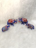 Meenakari Elephant Statue Spiritual Handmade Decorative Showpiece Home Décor