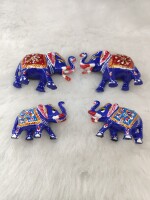 Meenakari Elephant Statue Spiritual Handmade Decorative Showpiece Home Décor