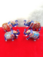 Meenakari Elephant Statue Spiritual Handmade Decorative Showpiece Home Décor